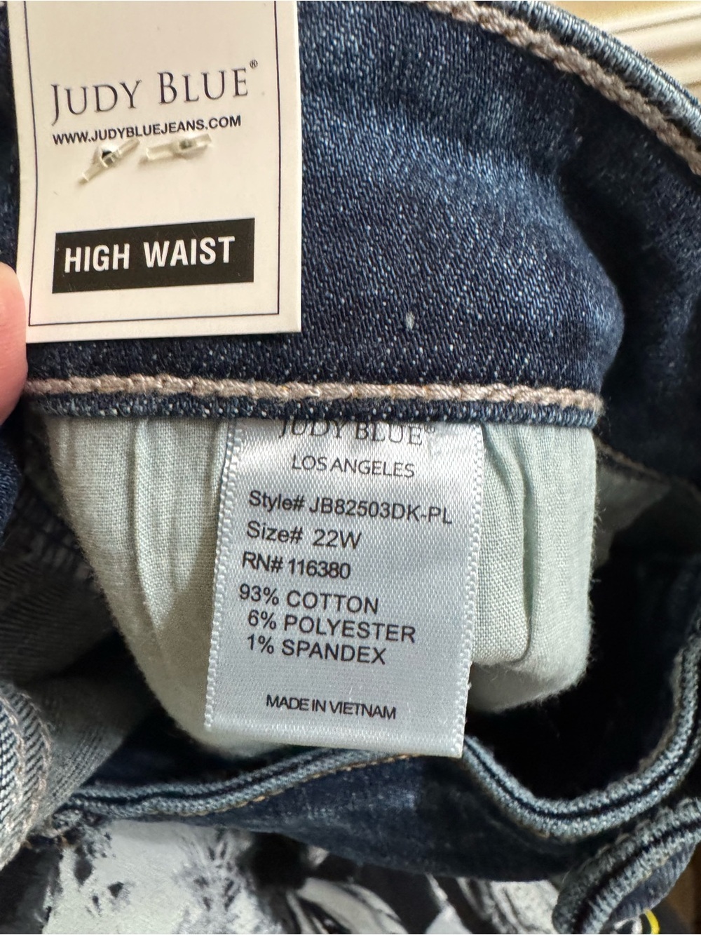 Judy Blue Womens 22W Wide Leg Button Fly High Rise Denim Jeans Stretch NEW NWT - Picture 11 of 11
